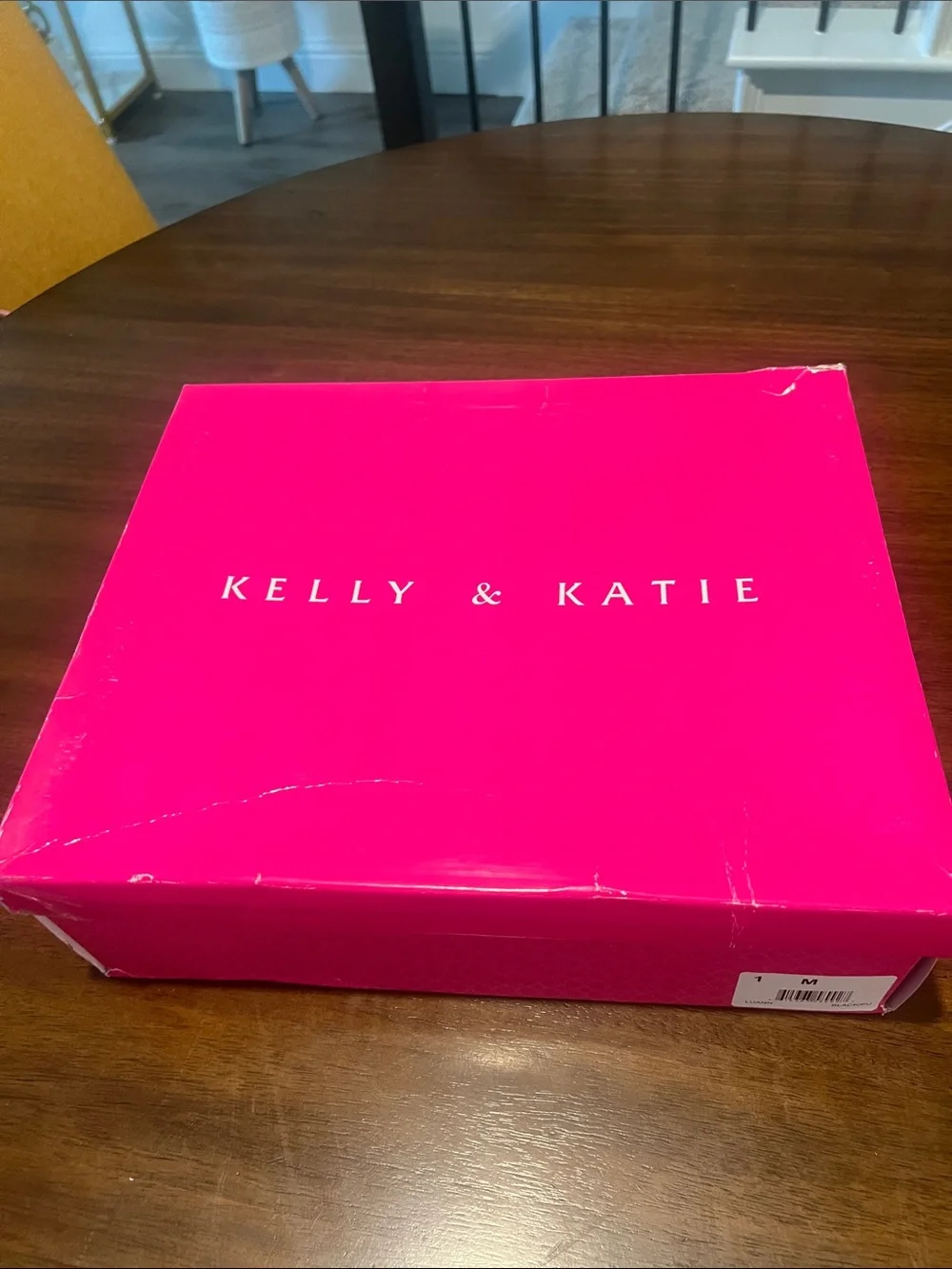 Girl’s Size 1 - Kelly & Katie Bright Hot Pink Shoe Box with White Logo